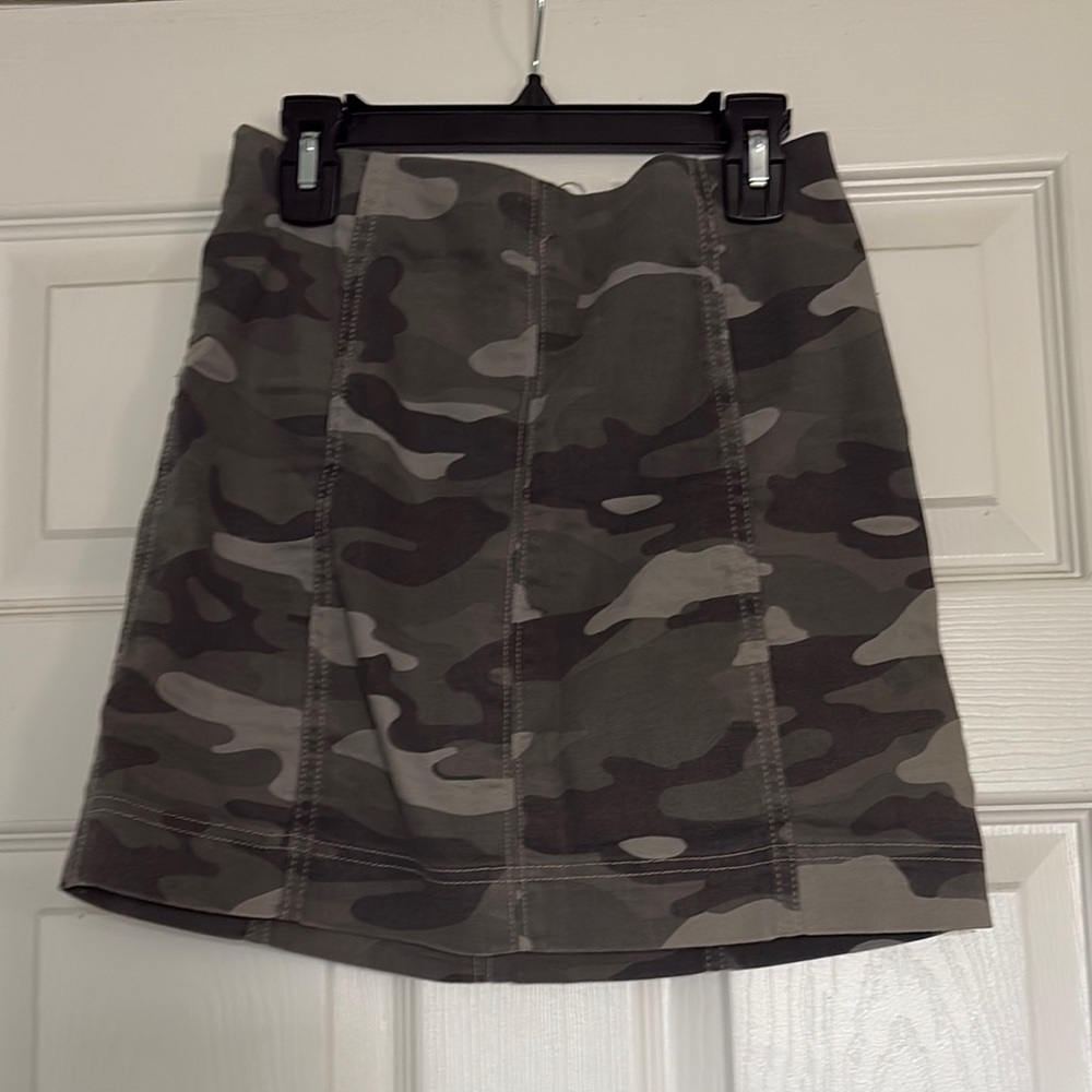 Jolt Gray A-Line Cargo Mini Skirt